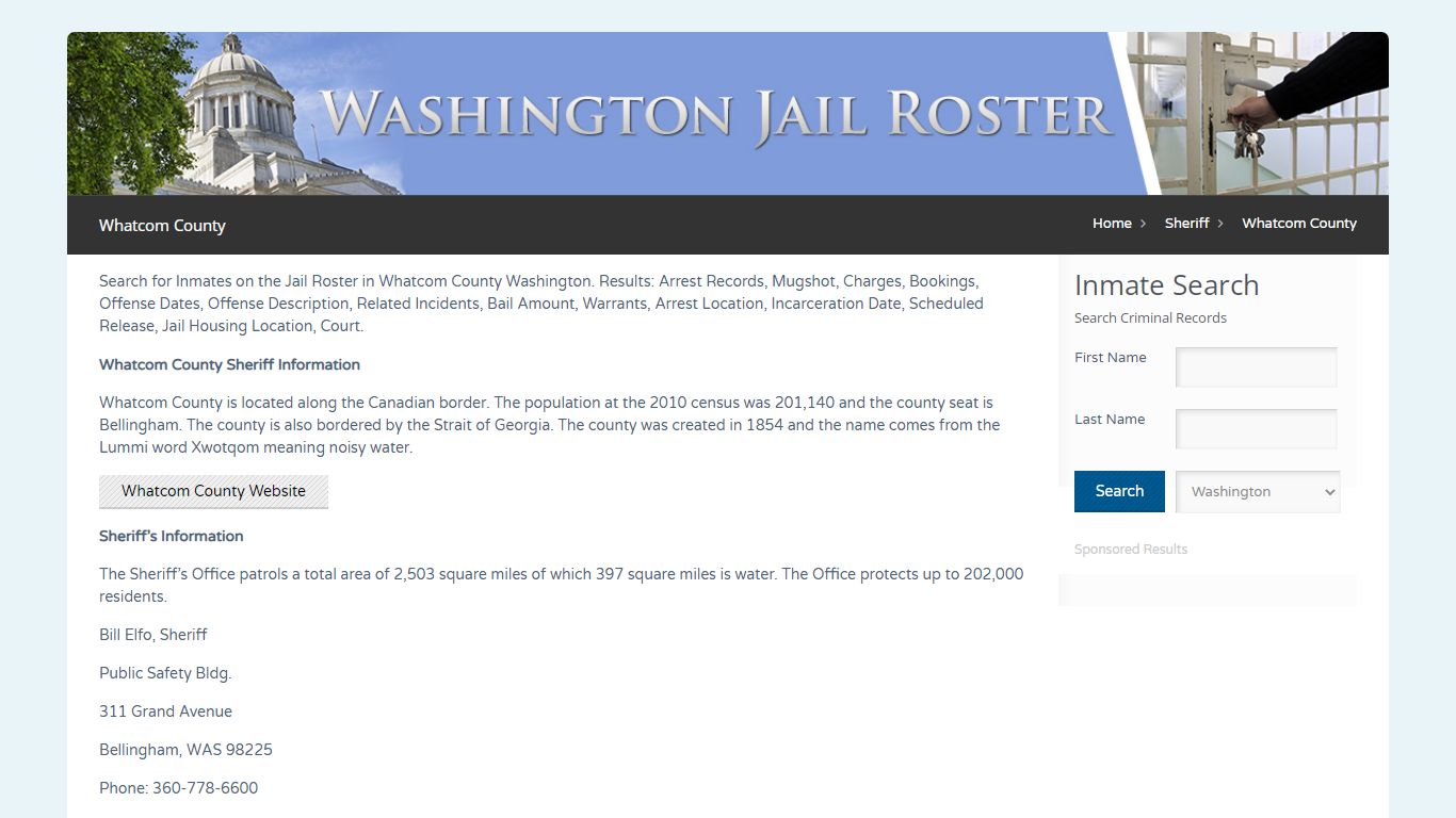 Whatcom County | Jail Roster Search