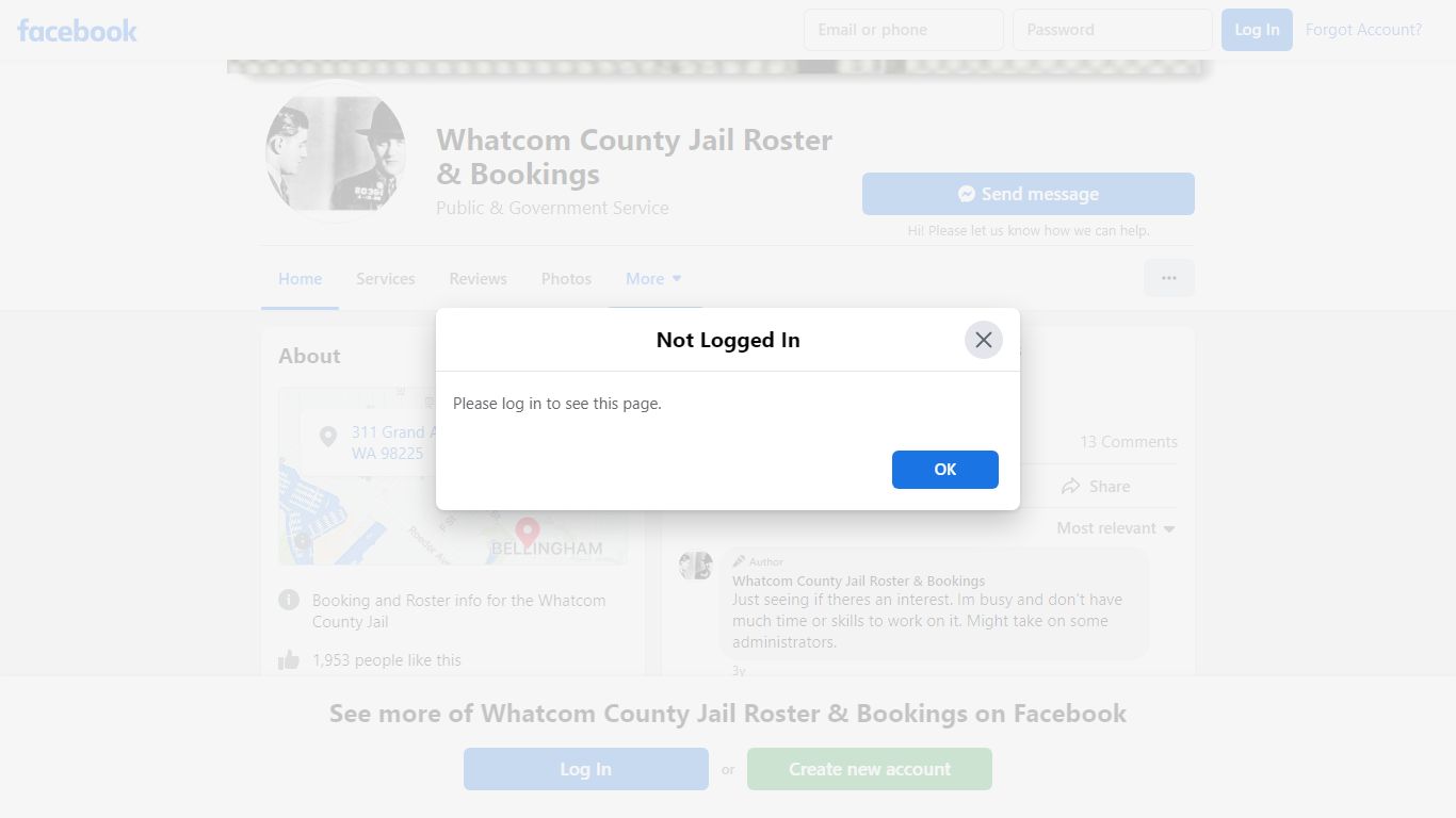 Whatcom County Jail Roster & Bookings - Home | Facebook